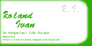 roland ivan business card